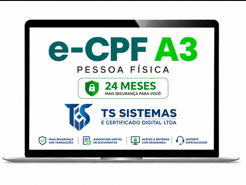 CERTIFICADO DIGITAL A3 E-CPF 24 MESES